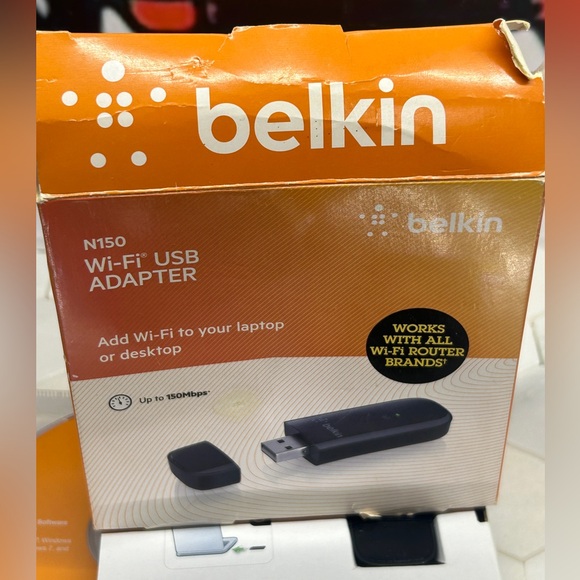 USB Wifi Adapter N150 Belkin Wireless Adapter Older - Picture 4 of 5